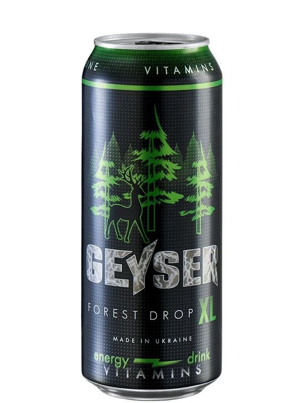 Енергетичний б/а напій Geyser Forest Drop 0.5 л з/б